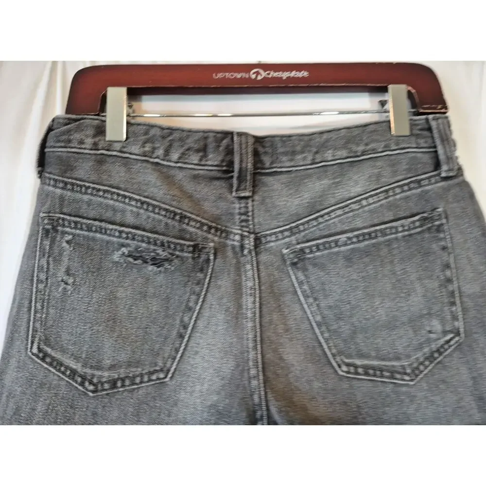 Free People We The Free Black Cotton Cut Off Shorts 25